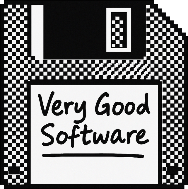 Very Good Software Company — floppy disk logo